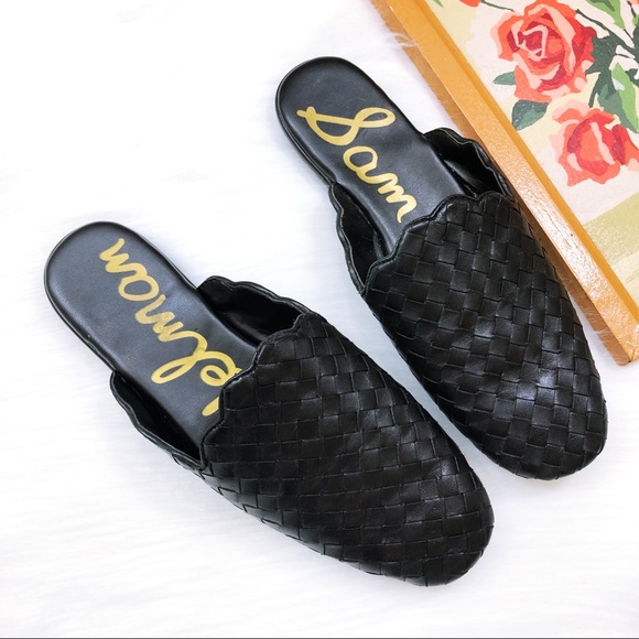 Sam Edelman Shoes - Sam Edelman black woven Katy mules flats
